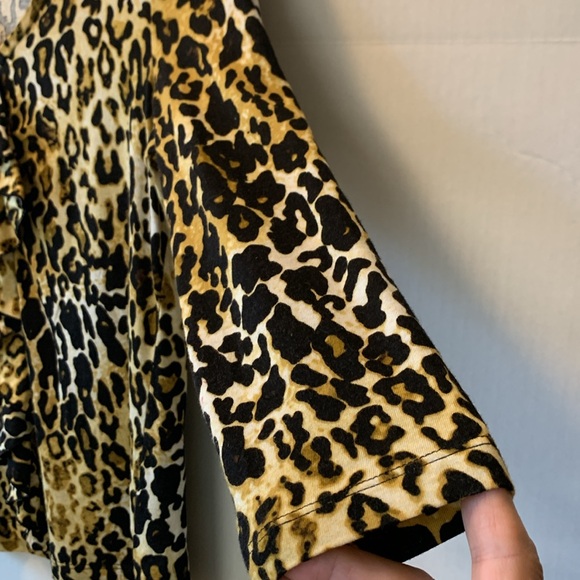 Jones New York Sport Leopard Print Cotton Blend Blouse Size S - Picture 9 of 11